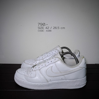 Nike Air Force 1 Triple White 42 / 26.5 cm AF1 สีขาว มือสองของแท้100%  (A188)