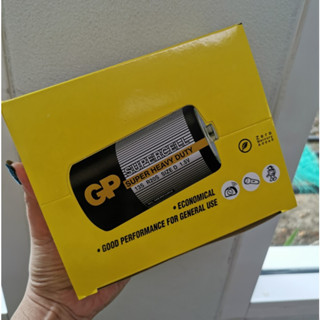 ยกกล่อง GP-D-ดำ ถ่านคาร์บอนซิงค์ D/P2 ดำ GP 13S-R20P GP Supercell 1 กล่อง (20 ก้อน)