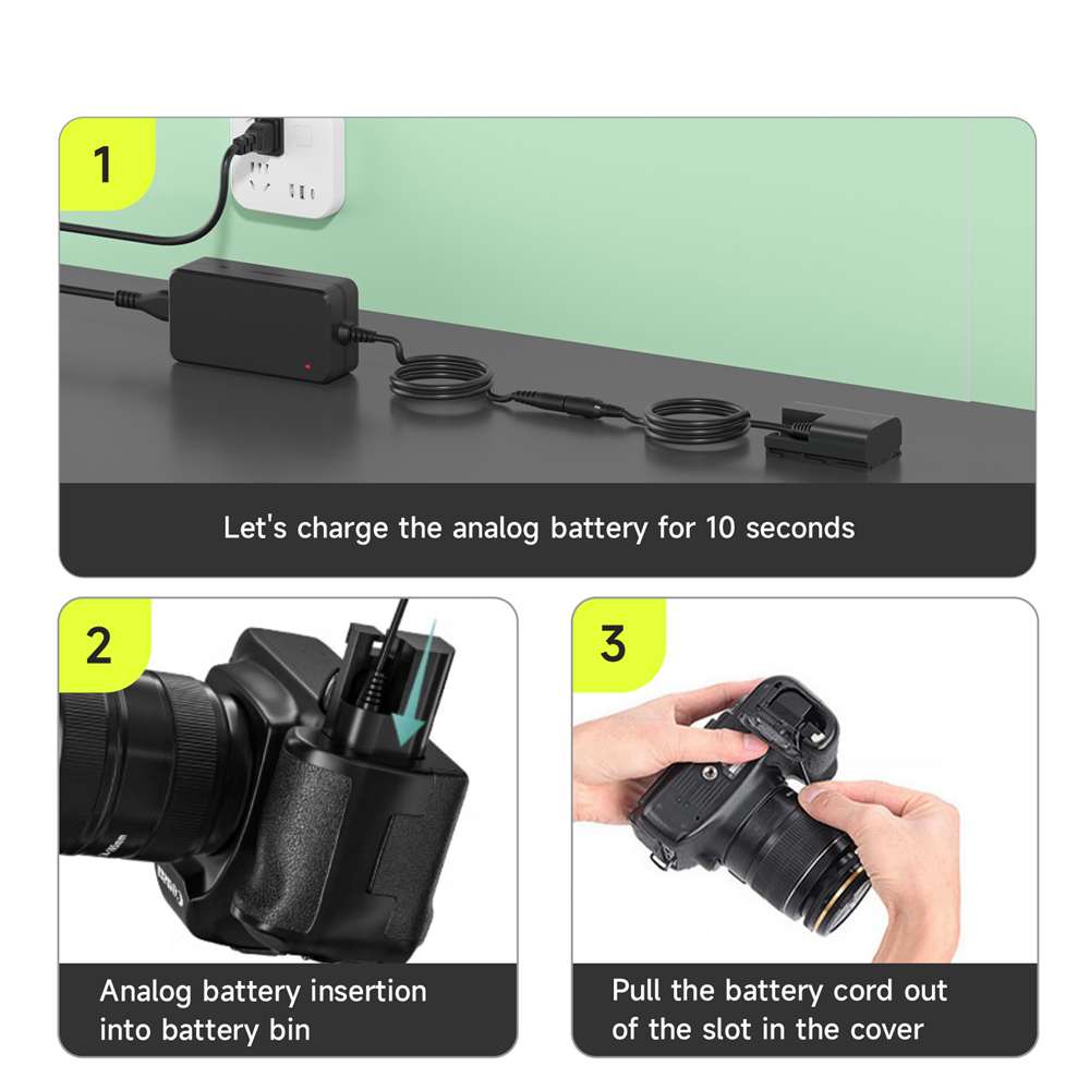 Palo DR-E6 LP-E6 Dummy แบตเตอรี่ Type-C/AC Power Adapter สำหรับ Canon EOS 5D 6D 7D 60D 70D 80D 90D R5 R6