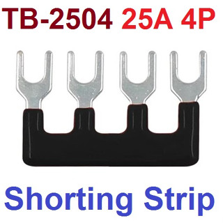 (10ชิ้น)TB-2504 จั้มเปอร์ สำหรับเทอร์มินอลบล็อก 4 ช่อง Jumper Bar for Terminal Block 4 pin Connector Bar