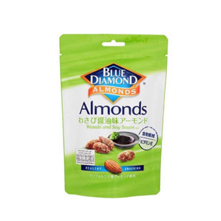 Blue dimond almond wasabi &amp; soysauce 110g. บลูไดมอนด์ อัลมอนรสวาซาบิและซอสถั่วเหลือง