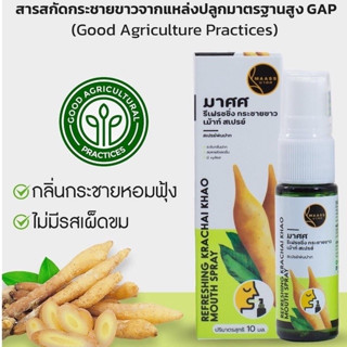 มาศศ MAASS สเปรย์กระชาย ระงับกลิ่นปาก ขนาด 10 ml Refreshing Krachai Khao mouth Spray(หมดอายุ 30/4/25)