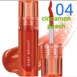 Baby Bright ลิปแอนด์ชีคพีชโกลว์ทินท์ 2.4g (เครื่องสำอาง,ลิป ,ลิปทินท์)  เบอรื 04 Cinnamon Peach