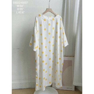 Japanese styled dotty cotton dress เดรสลายจุดผ้าคอตตอนงานญี่ปุ่น