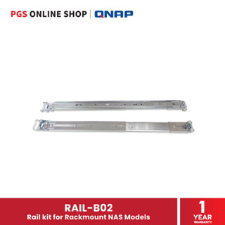 QNAP RAIL-B02 (ขายึดสำหรับอุปกรณ์จัดเก็บข้อมูลบนเครือข่าย) Rail kit for Rackmount NAS Models