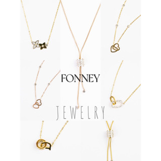 Fonney  สร้อยคอแฟชั่นผู้หญิง สแตนเลส สตีล 100% ห้ามลอก-ดำ