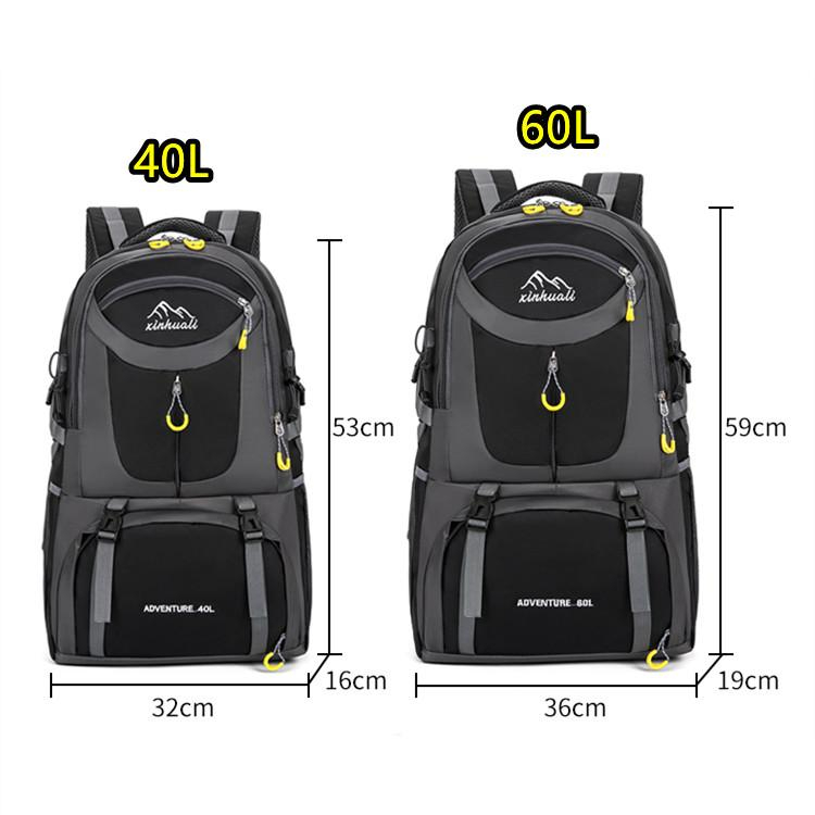 Traveler Backpack 60L 40L Waterproof Outdoor Backpack กระเป๋าเป้สะพายหลัง