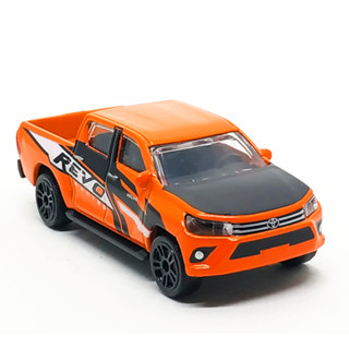 Majorette Toyota Hilux Revo - Series 4 Orange/Black ล้อ D5S Scale 1/58 (8cm) ไม่มี package