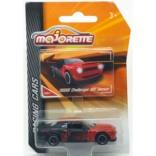 Majorette Dodge Challenger SRT Demon - Black Flame Red ล้อ D6CSBCL Scale 1/66 (8cm) package แบบมีการ์ด