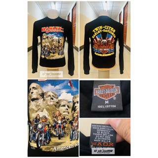 เสื้อแขนยาวฮาเลย์ (harley davidson)  ป้ายฮาเลย์ ผ้าCotton 💯 ( ลายที่ L049 - L060 )