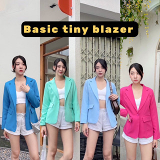 Basic blazer tiny style เบลเซอร์ทรงเบสิก ดีเทลคอปกหยัก (รุ่นเล็ก)