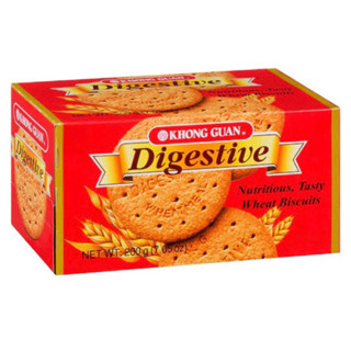 Khong guan digestive biscuits 200g. ไดเจสทีฟบิสกิตนำเข้าจากสิงคโปร์🇸🇬