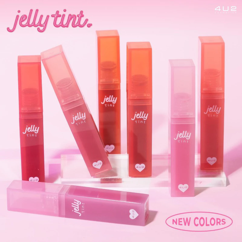 🔥Exp8/2026🔥4U2 JELLY TINT ลิปทินท์เนื้อเยลลี่ปากนุ่ม