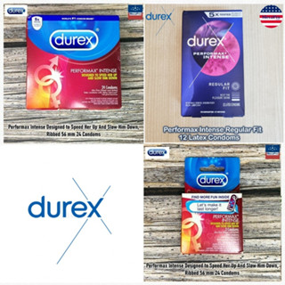 Durex® Performax Intense Designed to Speed Her Up And Slow Him Down, Ribbed 56 mm Condoms ดูเร็กซ์ ผิวขรุขระ