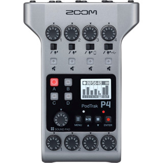 Zoom PodTrak P4 *ของแท้รับประกัน1ปี* เครื่องบันทึกเสียงมัลติแทร็ก แบบพกพา Portable Multitrack Podcast Recorder