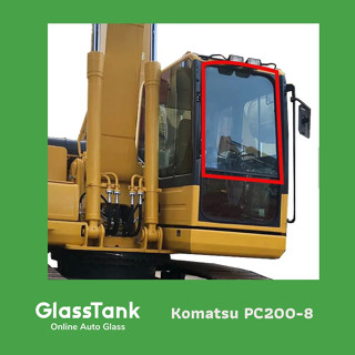 กระจกหน้าตรง  โคมัตสุ Komatsu pc200/8 กระจกแม็คโคร