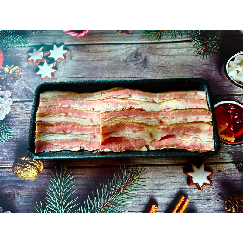 เบคอนเนื้อรมควันฮาลาล(SMOKED BEEF BACON) 200 กรัม ราคา 199 บาท