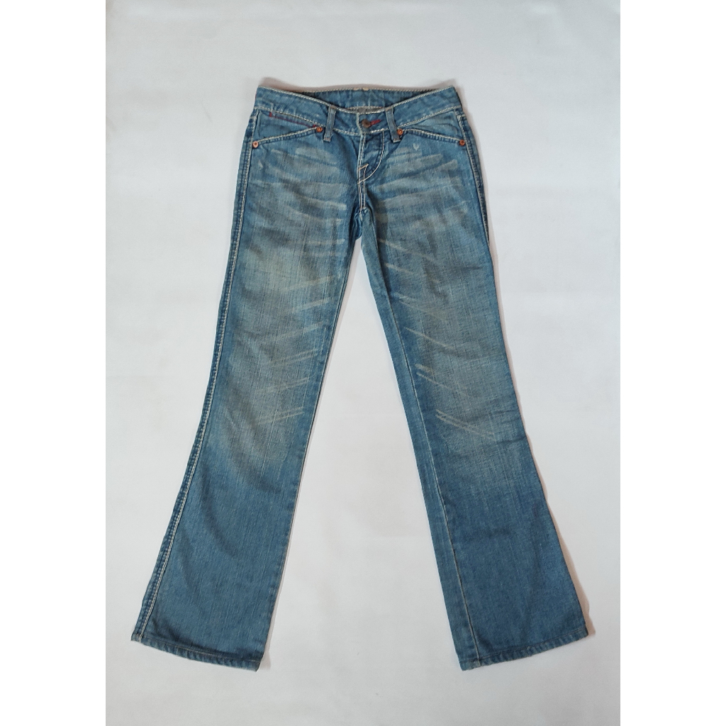 กางเกงยีนส์ มือ2 ลีวาย Levi’s strauss 593 jeans LADY เอวต่ำ28นิ้ว ตะเข็บสวย ยีนส์สวย ยีนส์แนว ยีนส์มือสอง ยีนส์ jeans