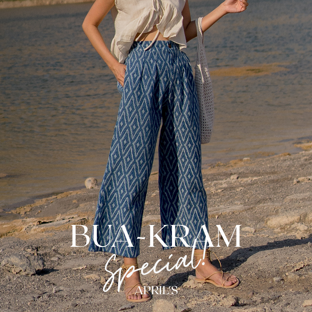 APRIL'S | Bua-kram pants *special!* กางเกงผ้าฝ้าย รุ่นบัวคราม