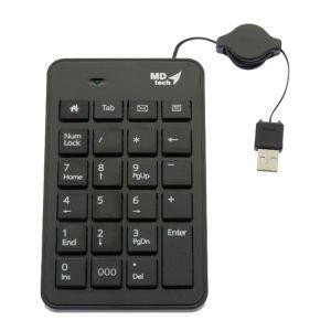 คีย์บอร์ดตัวเลขแบบเก็บสาย#Numberic Keypad MD-TECH รุ่น PT-982 สีดำ