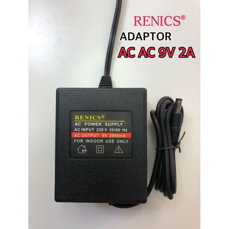 ADAPTOR เข้า 220Vออก9V AC 2A