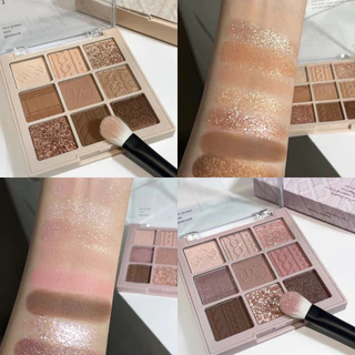 Dikalu eyeshadow (DKL901) อายแชโดว์ พาเลทตา 9 สี เนื้อดินน้ำมัน เนื้อใยไหม ประกายชิมเมอร์ สีสวย ติดทน กันน้ำ กันเหงื่อ