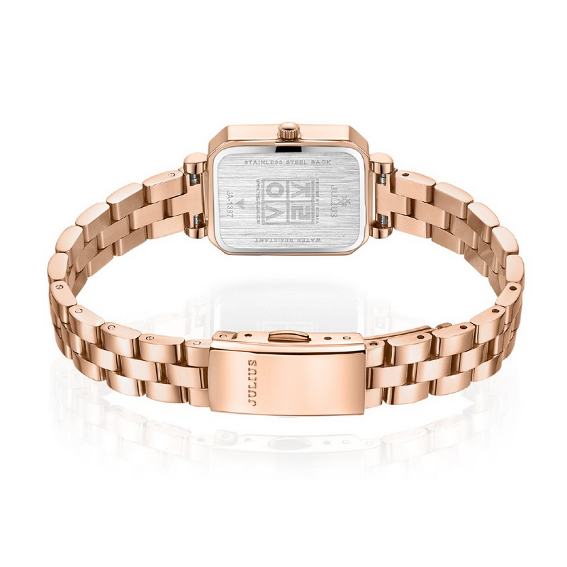 Julius นาฬิกาข้อมือผู้หญิง JA-1387 สายสแตนเลสสตีล หน้าปัดเหลี่ยม แบรนด์เกาหลี แฟชั่นฮิตของแท้ - รูปที่ 2