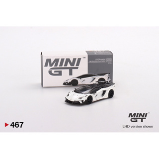 Mini Gt 1/64 LB-Silhouette WORKS Lamborghini Aventador GT EVO White No.467 (Right-hand Steering) มินิจีที รถของเล่น