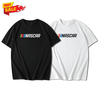 เสื้อยืดลาย NASCAR เสื้อยืดแขนสั้นคอกลม Cotton 100% สกรีนลาย