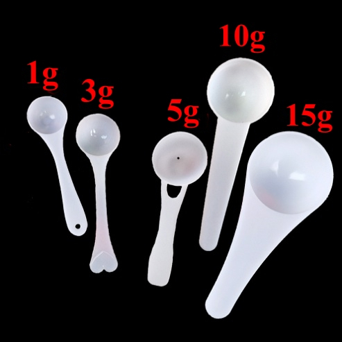 พร้อมส่ง!ช้อนพลาสติก1-2-3-5-10-15กรัมช้อนตักนมผง เวย์โปรตีน ตวง สารเคมี ขนมเบเกอรี่ ไอศครีม เค้กมูสได้ เอนกประสงค์มากdiy