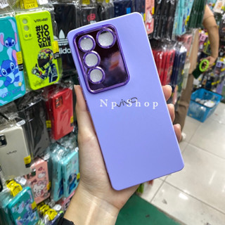 เคสกำมะหยี่สี ขอบโครเมี่ยมมีโลโก้✨สำหรับรุ่นViVO V27 5G📮พร้อมส่งในไทย🚚🚛🚲