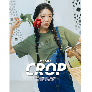 Memo By AEIOU เสื้อครอป ผู้หญิง Memo Supersoft Premium งานปัก รุ่น Memo Crop สินค้าลิขสิทธิ์แท้