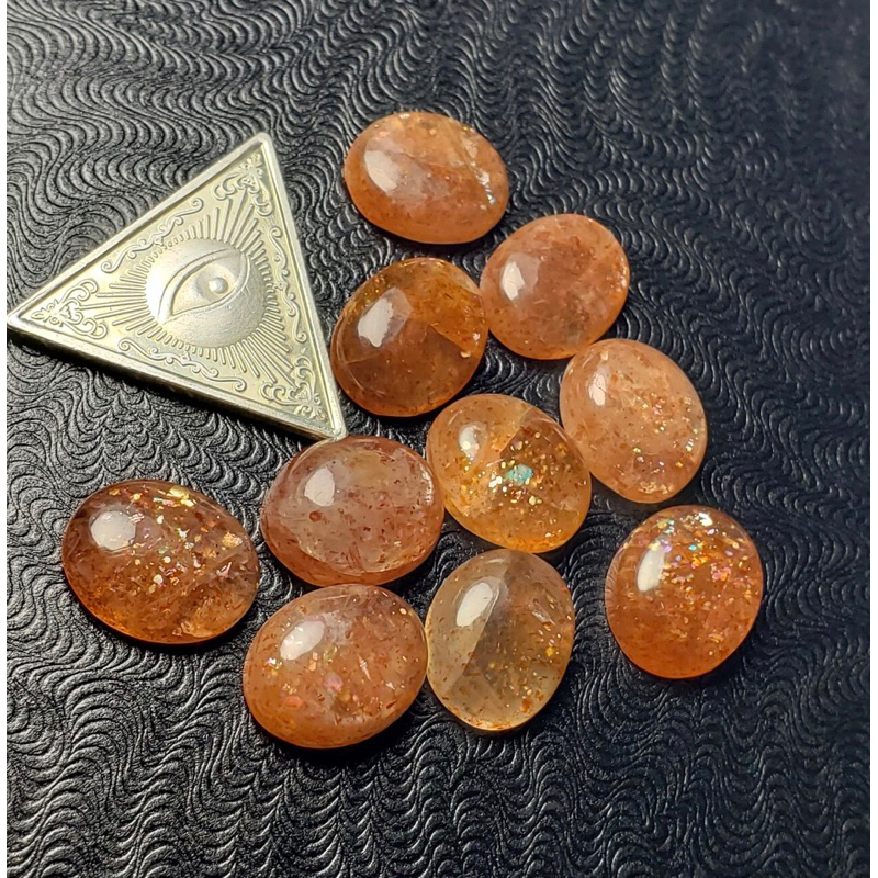 1 Pc Random Pick Natural 1-2 cm Sunstone Wholesale Price Stone Cabochons Handmade And hand polished for Making Jewelry