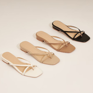 Kalla lily  รองเท้าแตะรุ่น bamee sandals รองเท้าแตะหูคีบ ความสูง1นิ้ว สายเส้นเล็กน่ารัก  (Wila shoes)