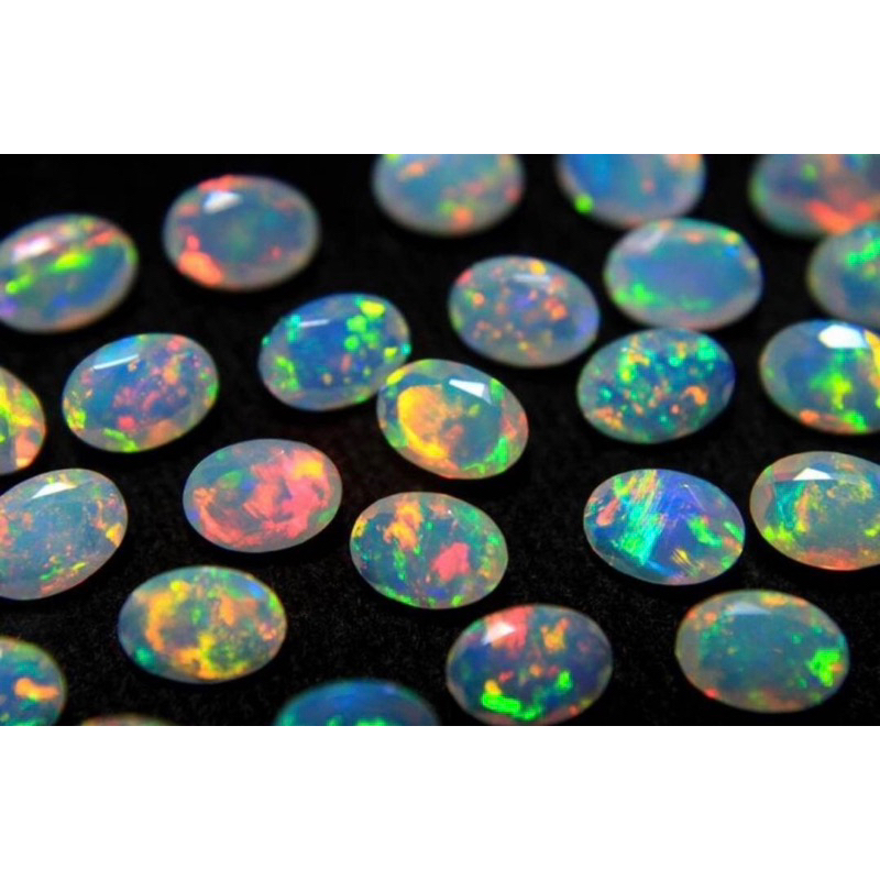 AAA grade Natural Ethiopian oval cut Opal Gemstone, oval opal, welo fire opal, faceted opal, oval cu
