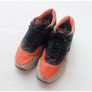 Nike Air Max 1 Supreme QK Safari Pack "Keep Rippin Stop Slippin" Size 39EU สีดำ/ส้ม มือสอง ของแท้