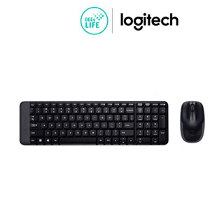 Logitech Wireless Combo คีย์บอร์ดและเมาส์ไร้สาย คีย์บอร์ดไทยขอังกฤษ รุ่น MK220