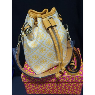 กระเป๋า TORRY BURRCH T MONOGRAM JACQUARD MINI BUCKET BAG GOLDFISH