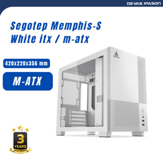 SEGOTEP COMPUTER CASE (เคสสำหรับคอมพิวเตอร์) Memphis-S ITX / M-ATX (WHITE)  รับประกัน 3 ปี โดย Devas IPASON