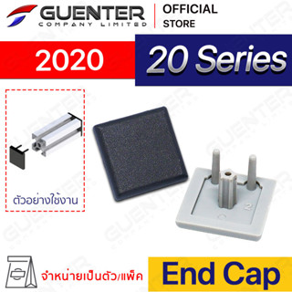 End Cap 2020 – 20 Series (จำหน่ายแบบตัว/แพ็ค) ฝาปิดสำหรับอลูมิเนียมโปรไฟล์ขนาด 20×20 มีให้เลือก 2 สี ดำและเทา [ASA-22]