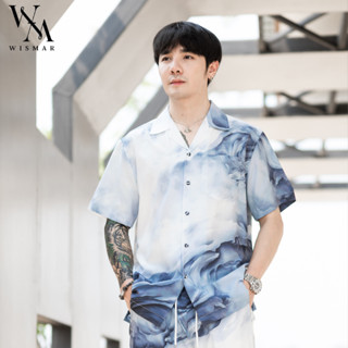 เสื้อเชิ้ตฮาวาย (หินอ่อนอาร์กติก ): Hawaii Artic  Marble Shirt (Short-Sleeve)