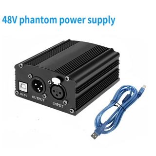 48V Power Supply AUDIO AMPLIFIER Phantom Power 48V เครื่องขยายสำหรับไมโครโฟน