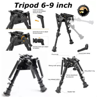 ขาทราย Tripod 6-9 นิ้ว โลหะแข็งแรง ปรับเอียงได้ พร้อมอแดปเตอร์สำหรับราง20 มิล