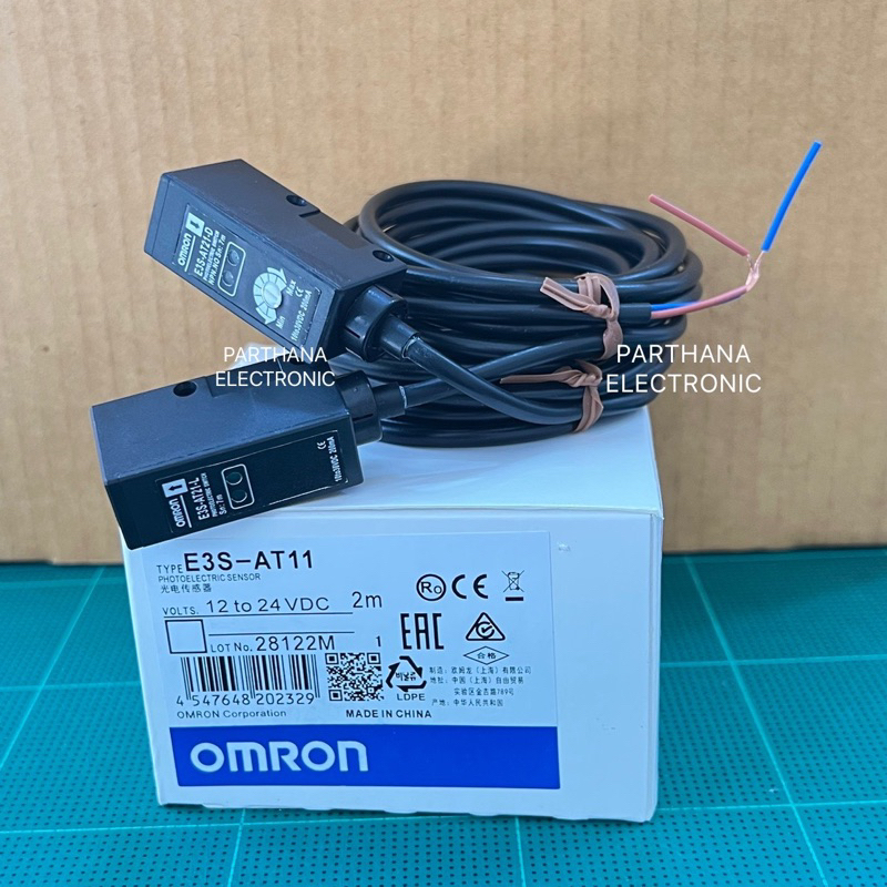 E3S-AT11  โฟโต้เซ็นเซอร์  ระยะจับ 7 M  2 สาย NPN Light on/Dark on  ไฟ 12-24VDC