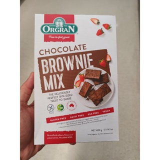 Orgran Chovolate Brownie Mix แป้ง ทำ บราวนี่ รส ช็อคโกแลต  ออร์แกรน 400 กรัม ราคาพิเศษ