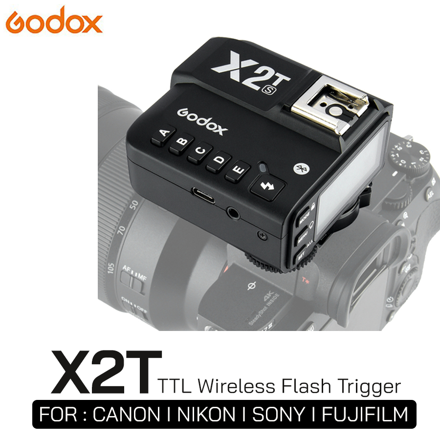 Godox X2T TTL Wireless Flash Trigger สำหรับกล้อง Canon Nikon Sony Fujifilm