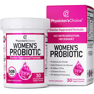 Probiotics for Women - 50 Billion CFU - 6 Diverse Strains For Women + Organic Prebiotics - Digestive Physicians CHOICE