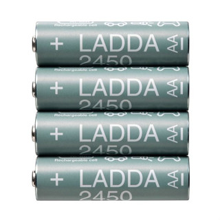 แบ่งขาย ถ่าน ถ่านชาร์จ AA ความจุ 2450 mAh LADDA ลัดด้า Ikea อิเกีย