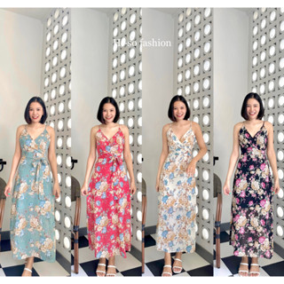 H711-4 เดรสยาว ผ้า ชีฟอง Hi-so fashion