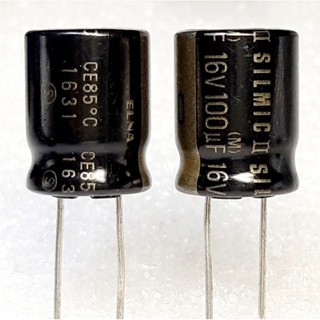 Elna Silmic II 100uf 16v For Audio Capacitor ตัวเก็บประจุ คาปาซิเตอร์